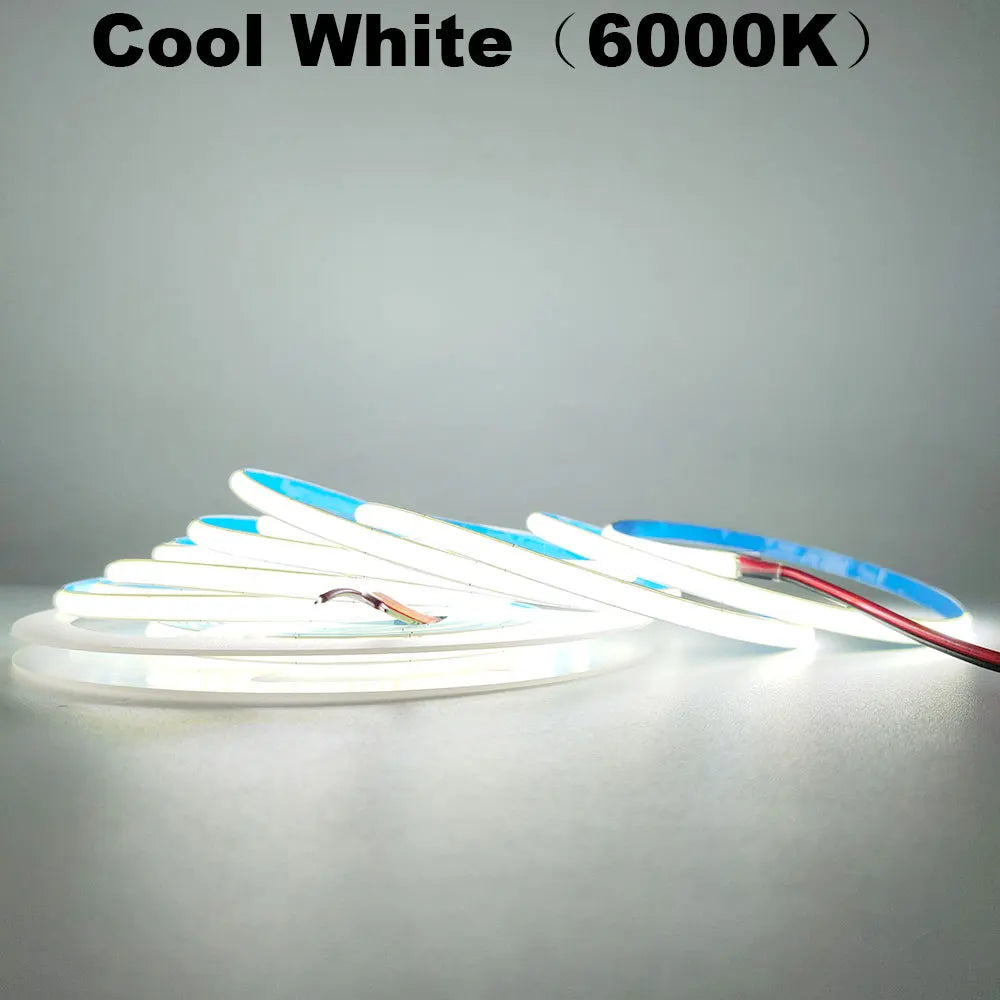 12V 24V COB LED Streifen 5mm/8mm PCB 400/480LEDs/m Flexible Rot/Grün/Blau/Rosa/Eisblau/Gelb Led Streifen Für Wohnkultur LED Lichter.