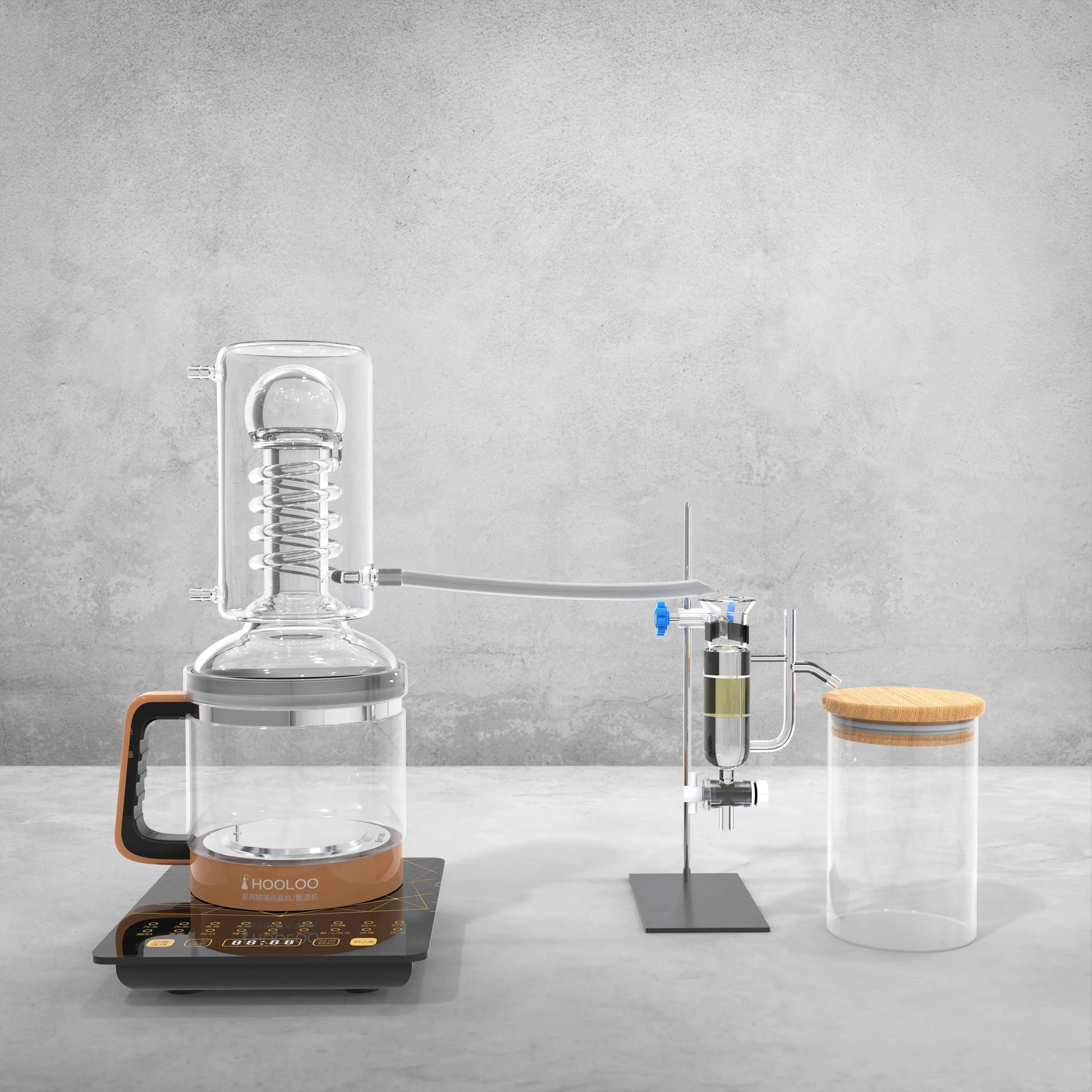 HOOLOO 2.4L Water Distiller Distillation Kit Home Fragrance Distillation Device Hydrosol & Essential Oil Distiller Equipment.