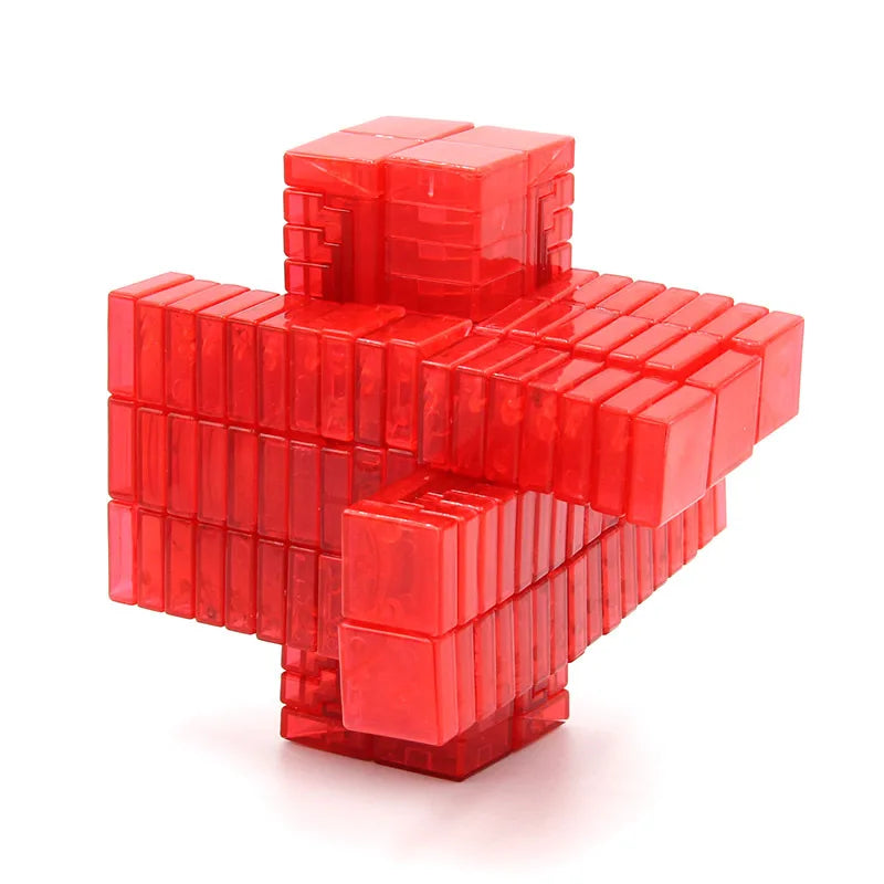 Limited Edition Cube 3x3x17 Magic Cube Black Speed Cube  Primary Color Transparent Red Unequal Order 3317 Educational Funny Toys.