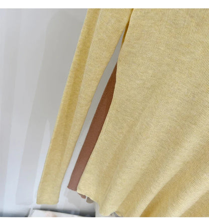 Spring  Basic O-Neck Slim T-Shirt Women Solid Multi Color All-Match Trend Casual Top Screw Knit Long Sleeve Elastic Office Lady