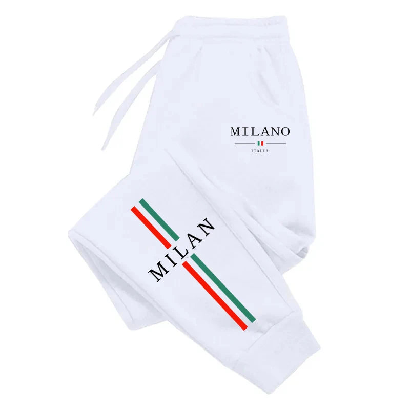 2025 Hot Sale Milan City Printed Jogger Pants High Quality Men's Autumn Winter Casual Sports Sweatpants Outdoor Running Wear.