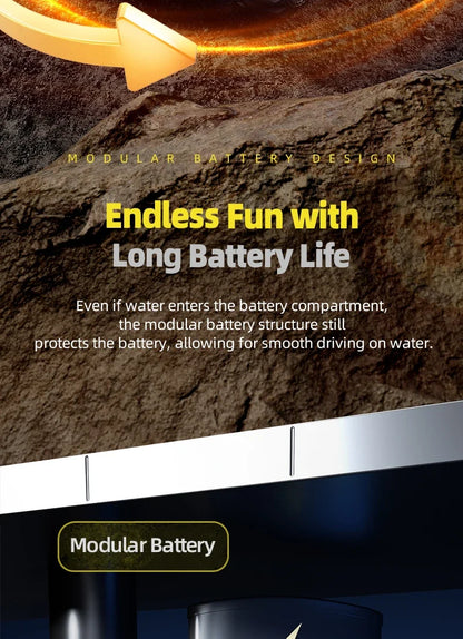 Q210 Amphibious Rc Car Dual Control 4WD Off-road Remote Control Waterproof Vehicle 2.4G Electric Climbing Crawler Toys for Kids.