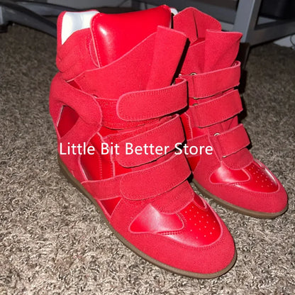 Autumn Winter Luxury Brand Design Women Ankle Boots Fashion Height Increasing Casual Shoes Leather Women Motorcycle Boots 2026.