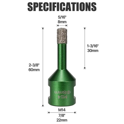 6–130 mm M14-Gewinde, trocken, vakuumgelöteter Marmor, Mauerwerk, Lochsäge, Öffner, Diamantbohrkrone für Keramikfliesen, Granit, Marmor