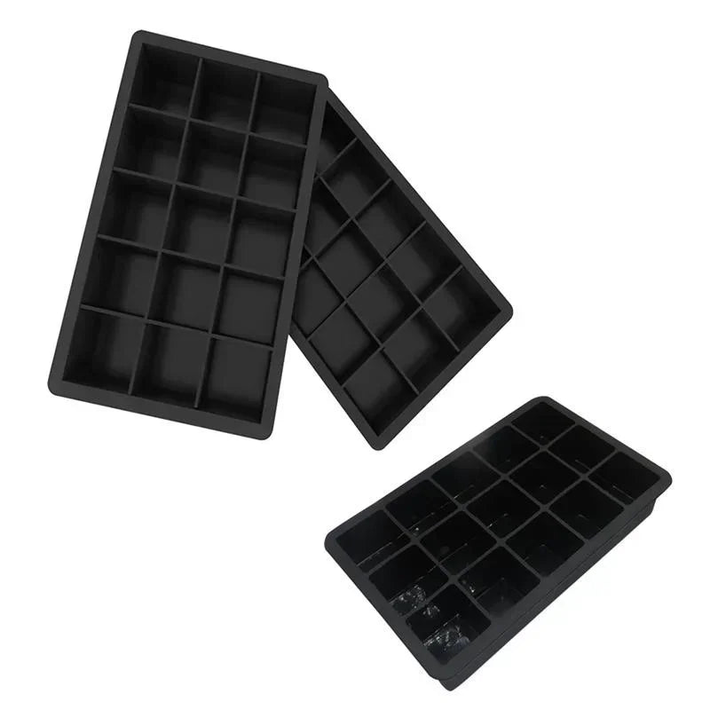 New 15 Grid Silicone Ice Cube Mold Big Tray Mold Ice Cube Maker Non-toxic Durable Bar Pub Wine Ice Blocks Maker.
