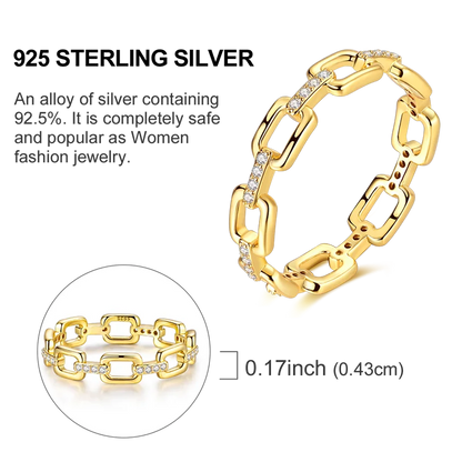 925 Sterling Silver Rings Gold Color Sparking Popular LOVE Wedding Ring Certified Women Engagement Jewelry Anniversary Gifts