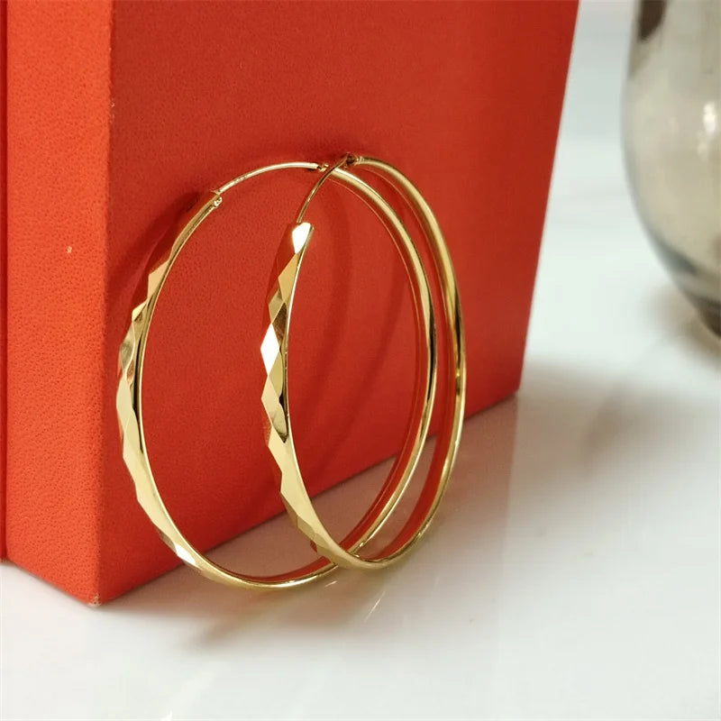 Senlissi - 925 Sterling Silver Hoop Earrings For Women 18K Gold Plated Jewelry Dazzling Women's Hoops Earrings Christmas Gifts.