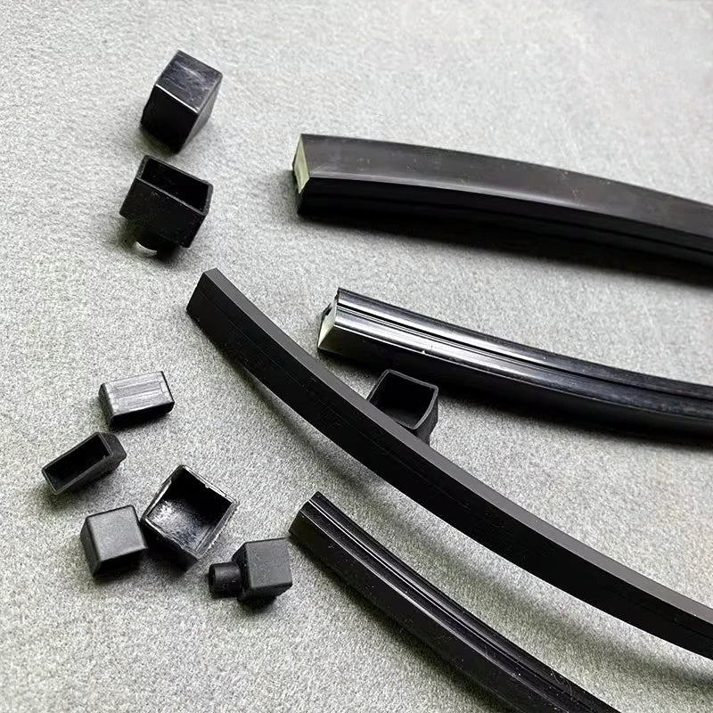 1-5m Black Silicone Tube LED Neon Light DC12V Flexible Recessed Diffuser Channel Waterproof Wall Ceiling Ribbon Rope Strip Light.