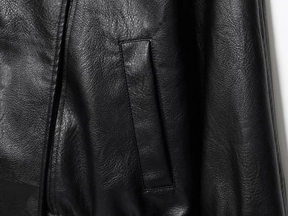 MUJER Schwarze Bomberjacken für Damen, Büro, Kunstleder, Damenjacke, Druckknopf, Wintermäntel für Damen, Mantel, Oberbekleidung