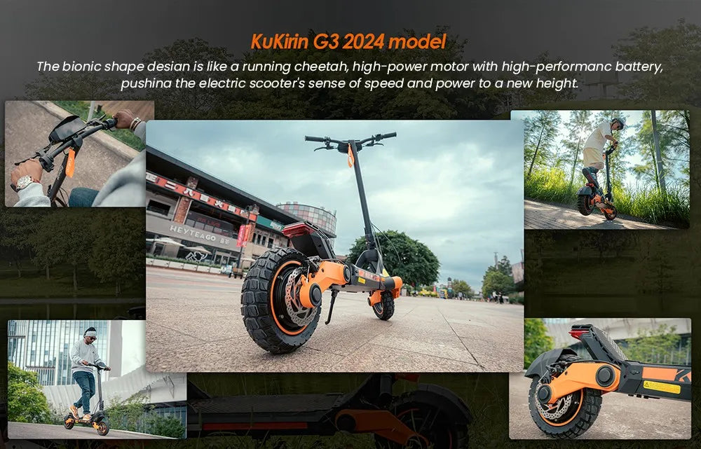 KuKirin G3 Electric Scooter 10.5 Inch 1200W Motor 52V 18Ah Lithium Battery Max Speed 25 KM/H Touchable Display Control Panel.