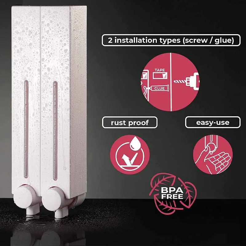 420ML Wand Badezimmer Flüssigseifenspender Waschlotion Händedesinfektionsmittel Kind Familie Hotel Küche Duschgel Spender