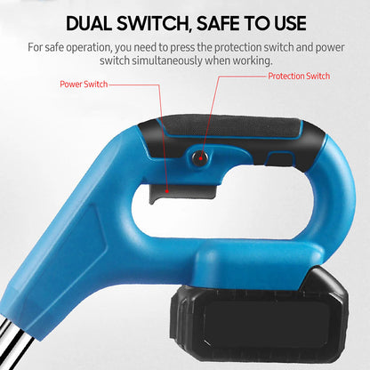 21 V Teleskop-Hand-Akku-Rasentrimmer, elektrischer Rasenmäher, 2 Stück, 1500 mAh wiederaufladbarer Akku, Schnellladegerät, Trimmer