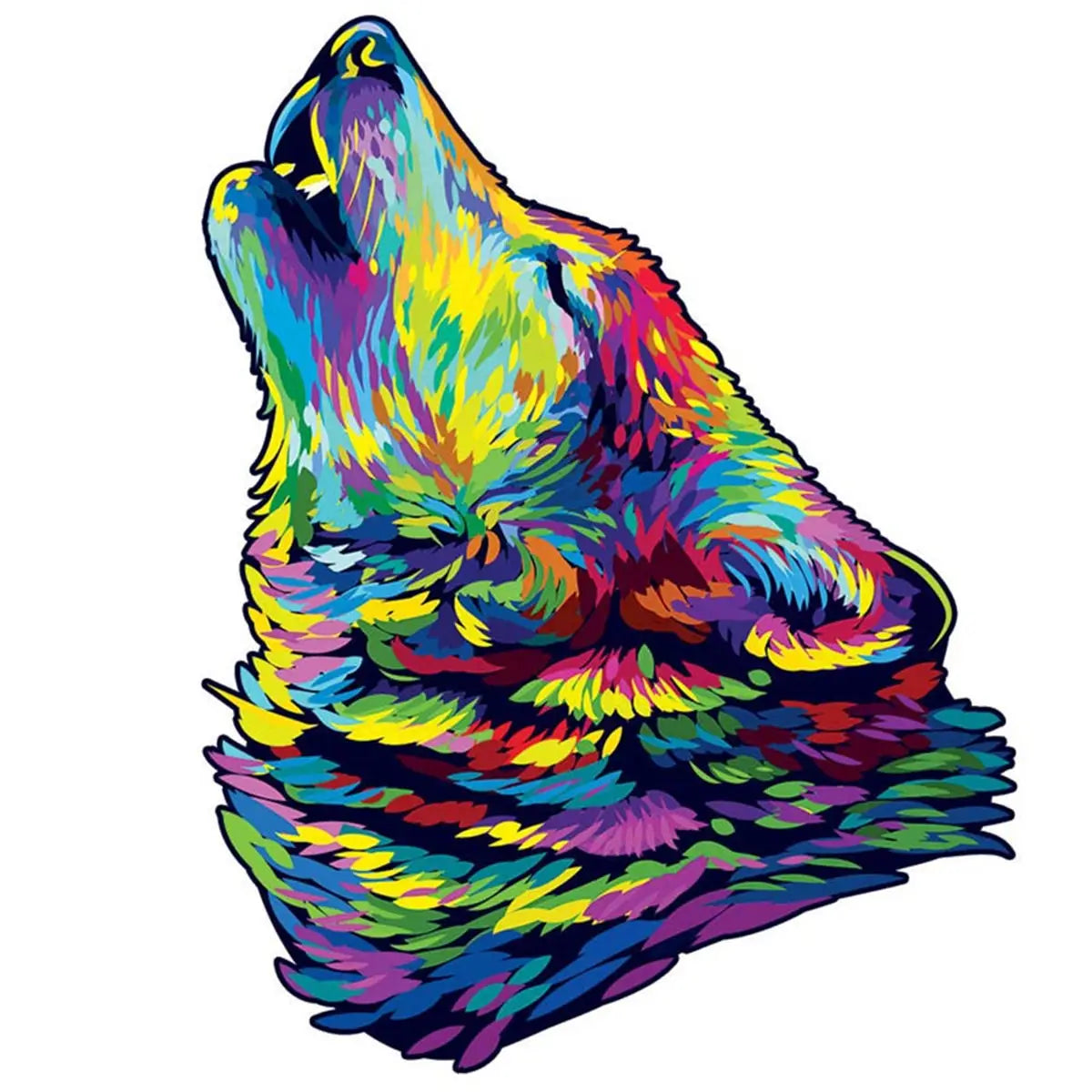 Irregular Shaped Wooden Animal Puzzle DIY Puzzle Party Games Educational Gift for Kids Holiday Gift Intelligent Cat Wood Jigsaw.