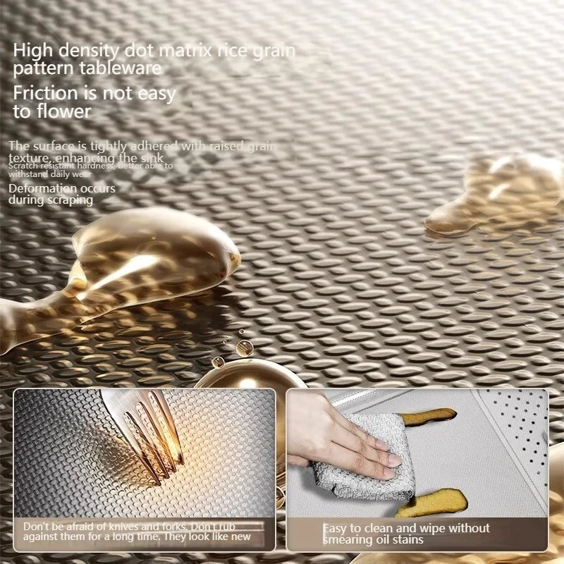 304 stainless steel Undermount Kitchen Sink Embossed Silver Large Single Bowl with Accessories Thickened Sinks