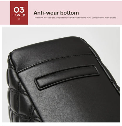 FOXER Women Fashion Quilted Shoulder Bag Female Classic Underarm Bag Vintage Lady Simple Tote Bags Chrismas Gift.