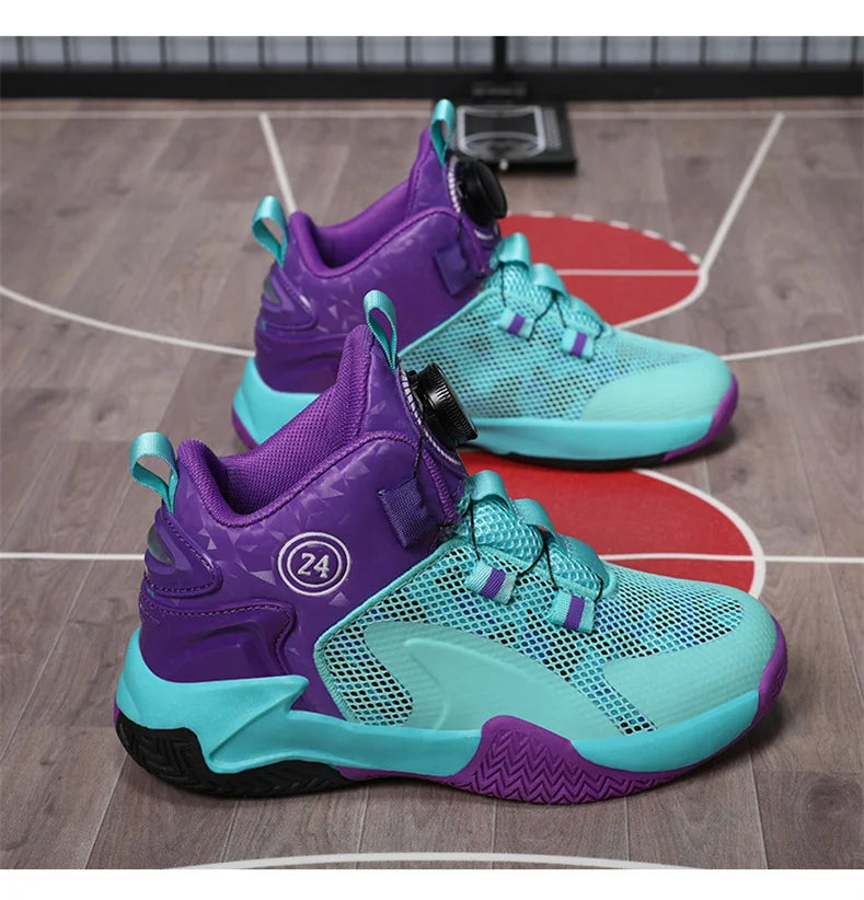 Kids Basketball Shoes Boys Sneakers Non-slip Child Trainer Basket Shoes Outdoor Children Sport Shoes