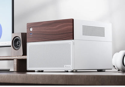 JONSBO N4 NAS Mini Case ITX/M-ATX Motherboard SFX Power 6 Large and 2 Small Hard Disk Bit Home Office Server PC Chassis.