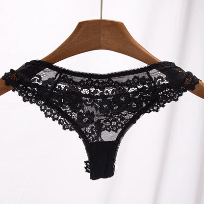 Women Panties Sexy Underwear Black Lace Panties Lingerie Female Floral Lace Briefs Perspective Finetoo Design Ladies Pantys.