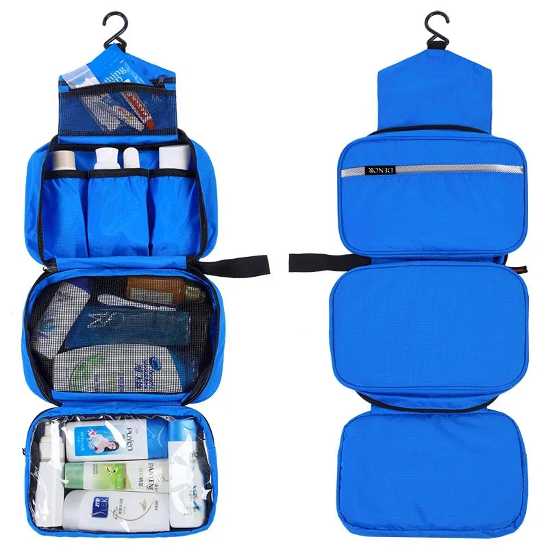 Hanging Men's Toiletry Bag Large Waterproof Cosmetic Bags Travel Organizer Lady Toiletries Makeup Toilet Foldable Bathroom Kit.