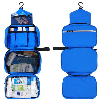 Hanging Men's Toiletry Bag Large Waterproof Cosmetic Bags Travel Organizer Lady Toiletries Makeup Toilet Foldable Bathroom Kit.