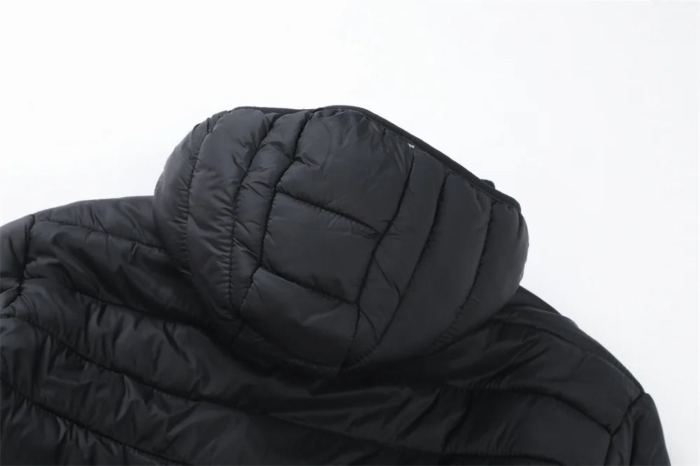 New Winter Fleece-Lined Thickened Cotton Coat Business-Casual Windproof Warm Lightweight Fashionable Hooded Jacket Sports Jacket.