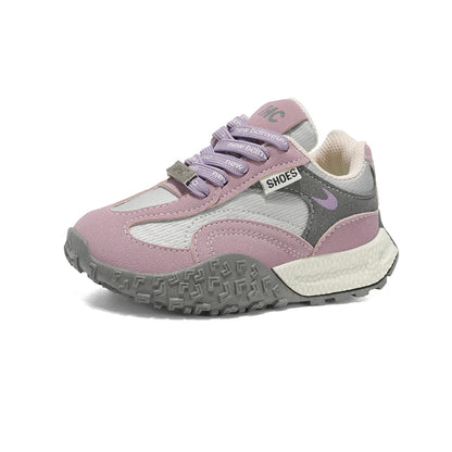 Girls Trendy Athletic Sneakers Durable Suede Comfortable Fit NonSlip Rubber Outsole Kids Causal Shoes Non-slip Boys Sports Shoes