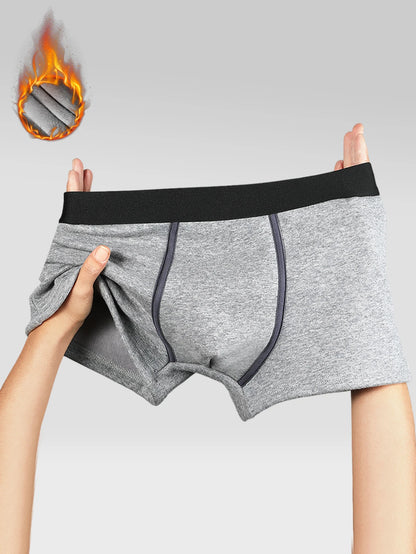 Warme Unterwäsche für Herren plus Fleece-verdickte Herren-Boxershorts für Herbst und Winter, Winter-Shorts, Sport-Boxershorts für Jungen