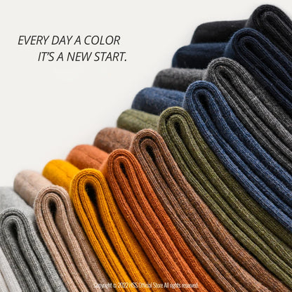 5/10 Pairs 95% Combed Cotton Socks Men Business Dress Long Socks Soft Breathable Spring Summer Colorful Sock For Man 5Pairs/Lot.