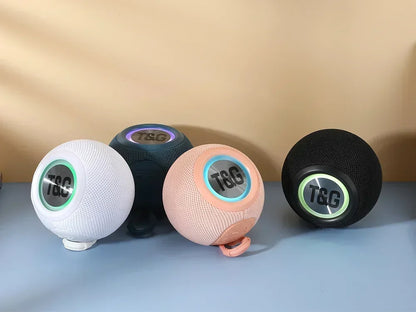 T&G TG337 Bluetooth Speaker Portable TWS Wireless Mini Bass Boombox LED Loudspeaker IPX7 Outdoor Music Player Support BT AUX FM