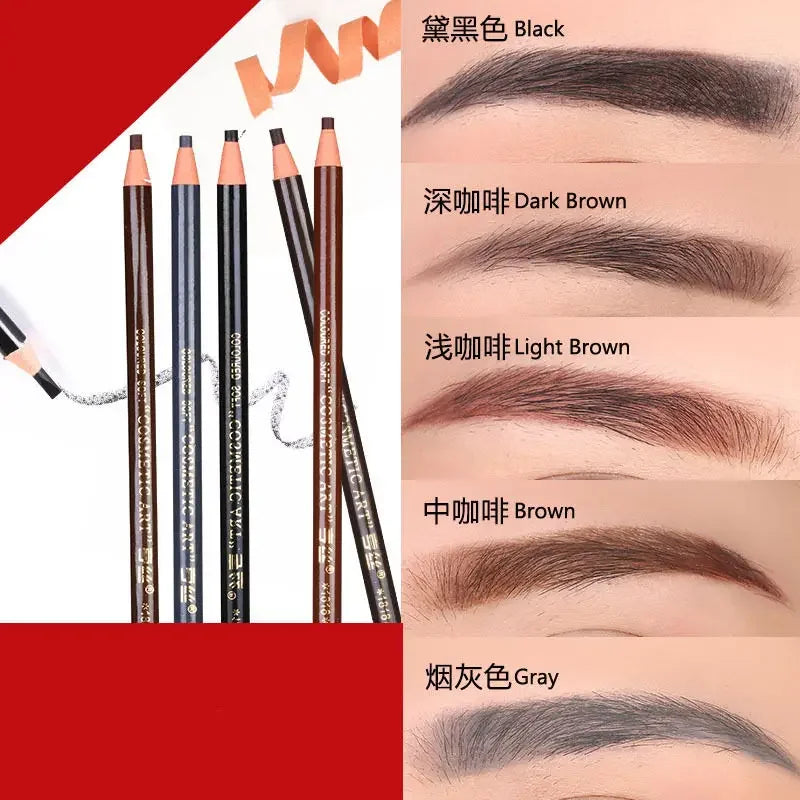 12pc Eyebrow Pencil Colored Soft Cosmetic Art Permanent Makeup Waterproof Tattoo.
