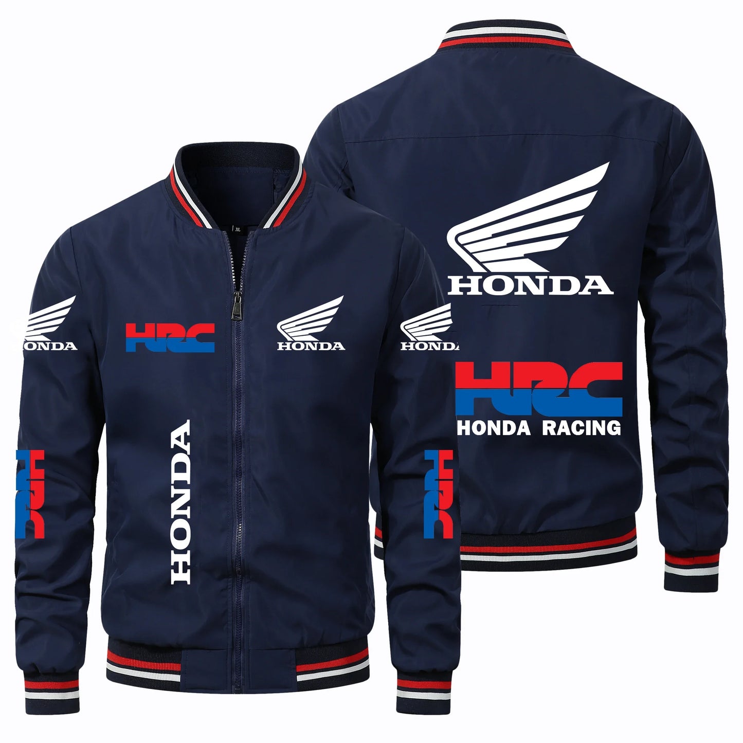 2025 New Men's Honda Motorcycle Jacket Honda Wing HRC Logo Jacket Oversized Biker Racing Team Jacket Honda Men's Clothing Coats.