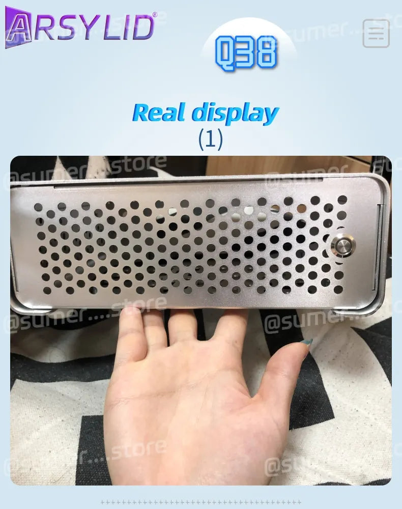 ARSYLID Q38 ITX Aluminum Chassis Pull-Out Style Mini Case 58mm CPU Radiator.