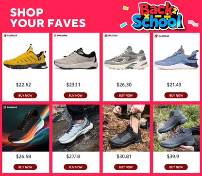 Men's Running Shoes Baasploa Male Sneakers Shoes Breathable Mesh Outdoor Grass Walking Gym Shoes For Men Plus Size 41-50.