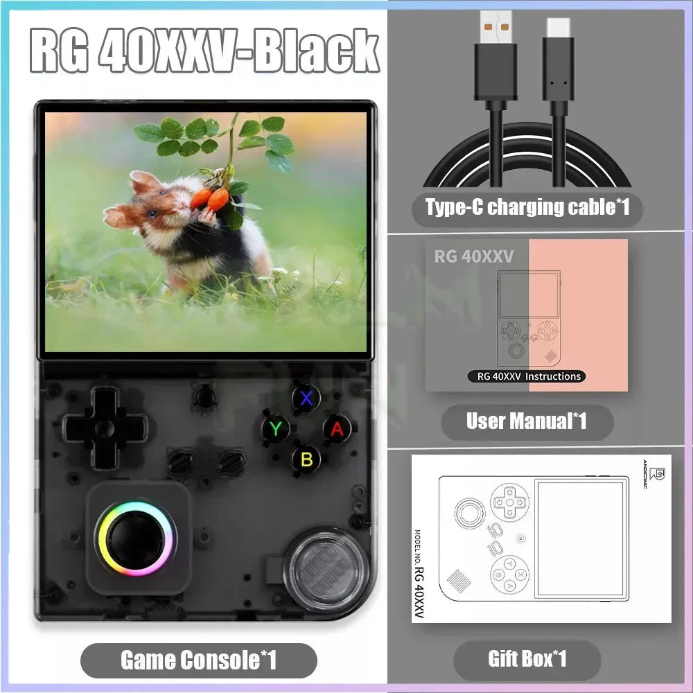 RG40XXV Retro Handheld Game Console 4.0 Inch 640*480 Screen Linux System 5G WiFi Bluetooth HDMI TV Output Video Game Player.
