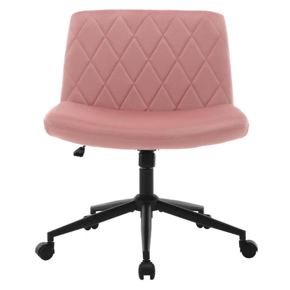 WOLTU Ergonomischer Bürostuhl aus Samt, drehbarer Rollenstuhl, Rückenlehne, gekreuzte Beine, neigbarer, höhenverstellbarer Schminkstuhl