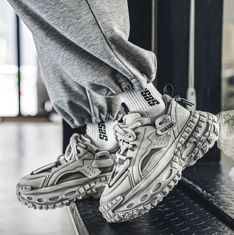 New Summer Outdoor Men's Casual Thick Bottom Sneaker Shoes for Men Sports Breathable Mans Popular Loafers Model Male Sneakers.