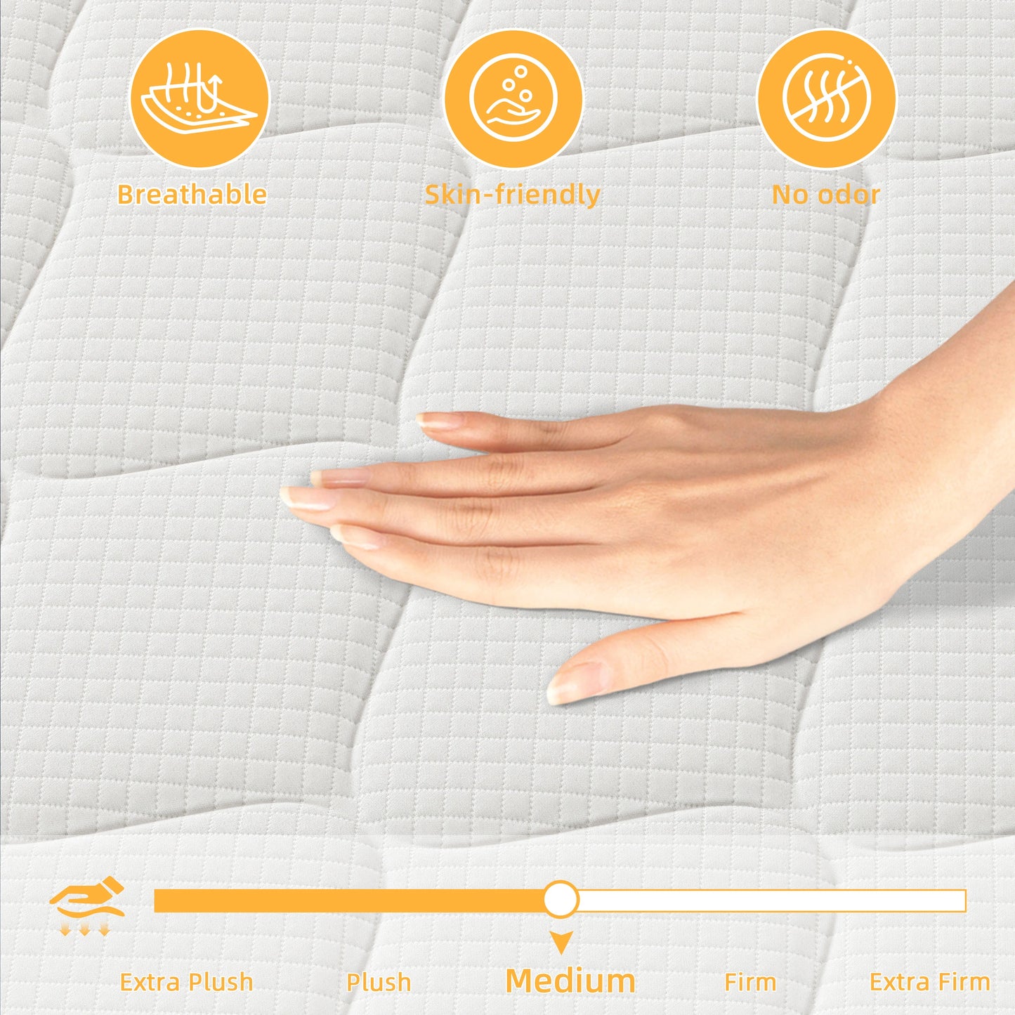 SKSBTF Memory-Schaum-Matratze, 25 cm dick, Taschenfederkernmatratze, Hybrid, atmungsaktiv, Anti-Milben, geräuschlos, Erwachsene, Schlafzonenunterstützung