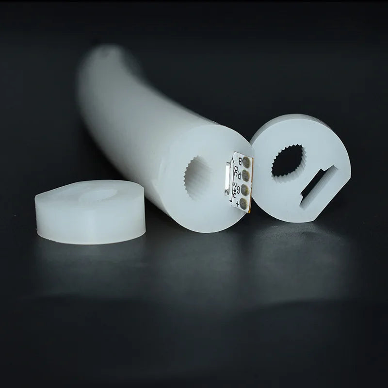 360° Glowing Round LED Neon Tube Rope Lamp Flexible Silicone Diffuser Channel WS2811 WS2812B Soft IP65 Outdoor Tape Strip Lights