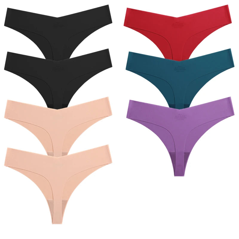 7 Pieces Sexy Lingerie Women's Seamless Panties Silk Female Underwear for Women Elasticity Thongs Secret G-String Fashion Tangas.