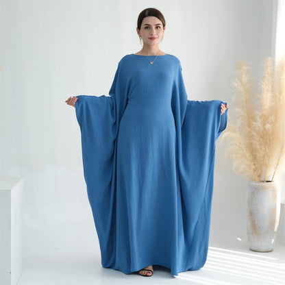 Ramadan Eid Cotton Linen Abaya Turkey Islam Muslim Maxi Dress Prayer Clothes Women Kaftan Kebaya Caftan Robe Femme Musulmane