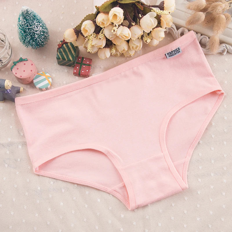 7Pcs/Lot Plus Size Underwear Women's Panties Cotton Girl Brief Sexy Lingeries Shorts Underpant Solid Panty Female Intimate M-4XL.