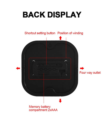 13 Zoll LED große digitale Wanduhr mit Fernbedienung TEMP Luftfeuchtigkeit Woche Auto Dimmer 12/24H Wecker für Home Office Dekor