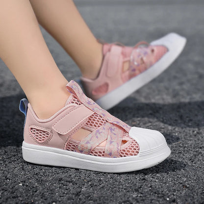 Summer Breathable Kids Sandals Boy and Girl Fashion Sneakers Lightweight Non Slip Walking Shoes Comfortable Sport Shoes