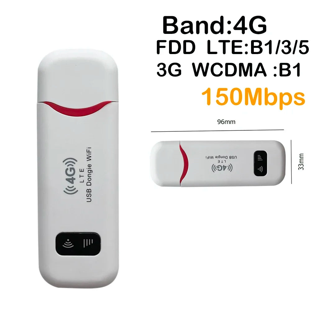 150Mbps 4G LTE Wireless Router Portable WiFi Hotspot 3600mAh Wide Coverage 4G Sim Card Pocket WiFi Router Wireless Modem.