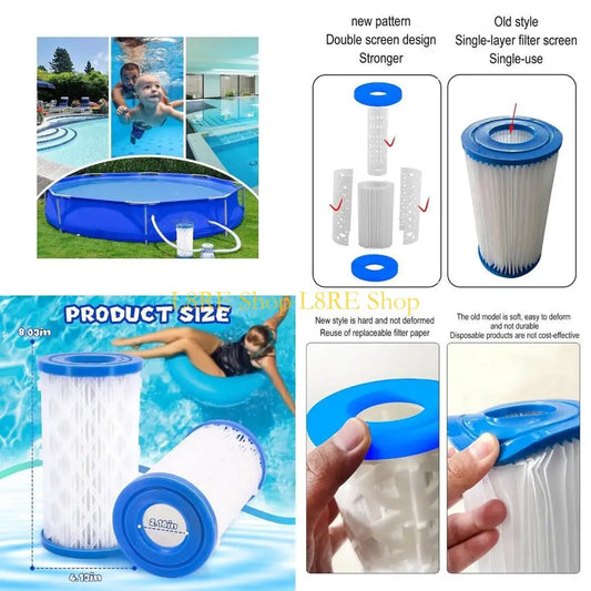 L8RE Ecofriendly Swimming Pools Filter Plastic Material for Intex Type Series