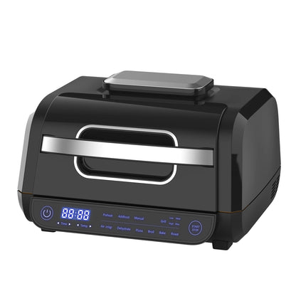 Grill Hot Air Fryer 8in1 Hot Air Fryer 6L Capacity Airfryer Electric Grill with Touch Control, Max 230°C 120-Minute Timer 1700W.
