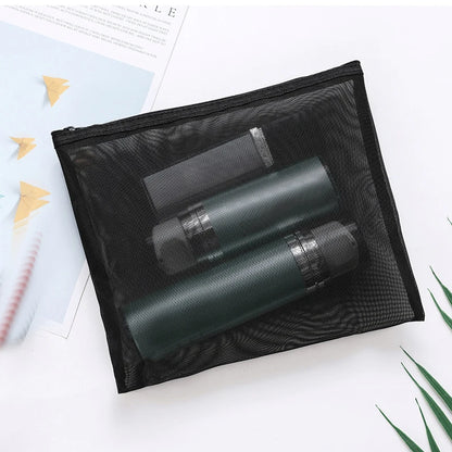 Women Mesh Cosmetic Bag Travel Storage Makeup Bag Organizer Female Make Up Pouch Portable Small Large Toiletry Beauty Case