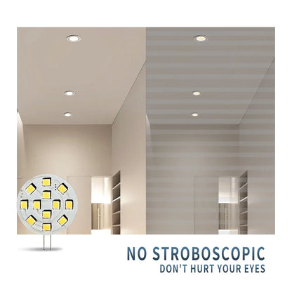 10 stücke ACDC 12 V 24 V G4 LED Lampe 2,2 W Runde Scheinwerfer Kein Flimmern Downlight Birne Boot Dunstabzugshaube Lichter Für Wohnzimmer.