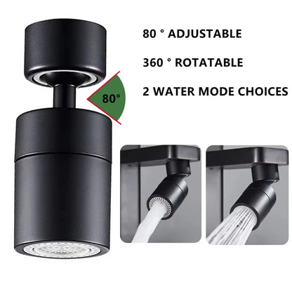 360°Universal Kitchen Faucet Anti-splash Aerator Bathroom Tap Rotatable Faucet 2 Mode Tap Nozzle Bubbler Kitchen Sink Faucet.