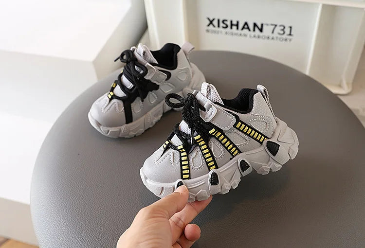 Oulylan Children Casual Shoes Thick-soled Sports Shoes Infant Footwear Boy Sneakers Breathable Non-slip Baby Shoes.
